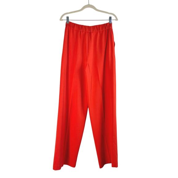 Steve Madden Pleated Front Trouser Wide Leg Pants High Rise Pumpkin Spice Orange - Picture 4 of 9